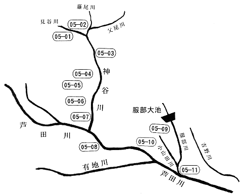 神谷川・駅家地図