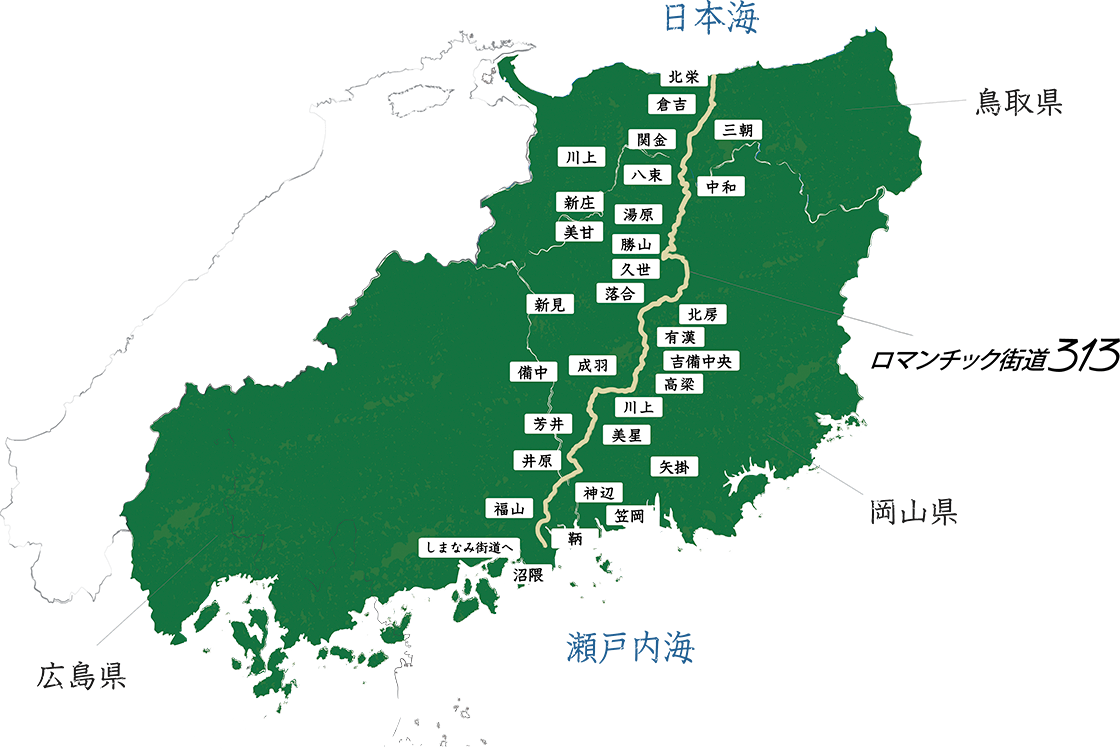 ロマンチック街道地図